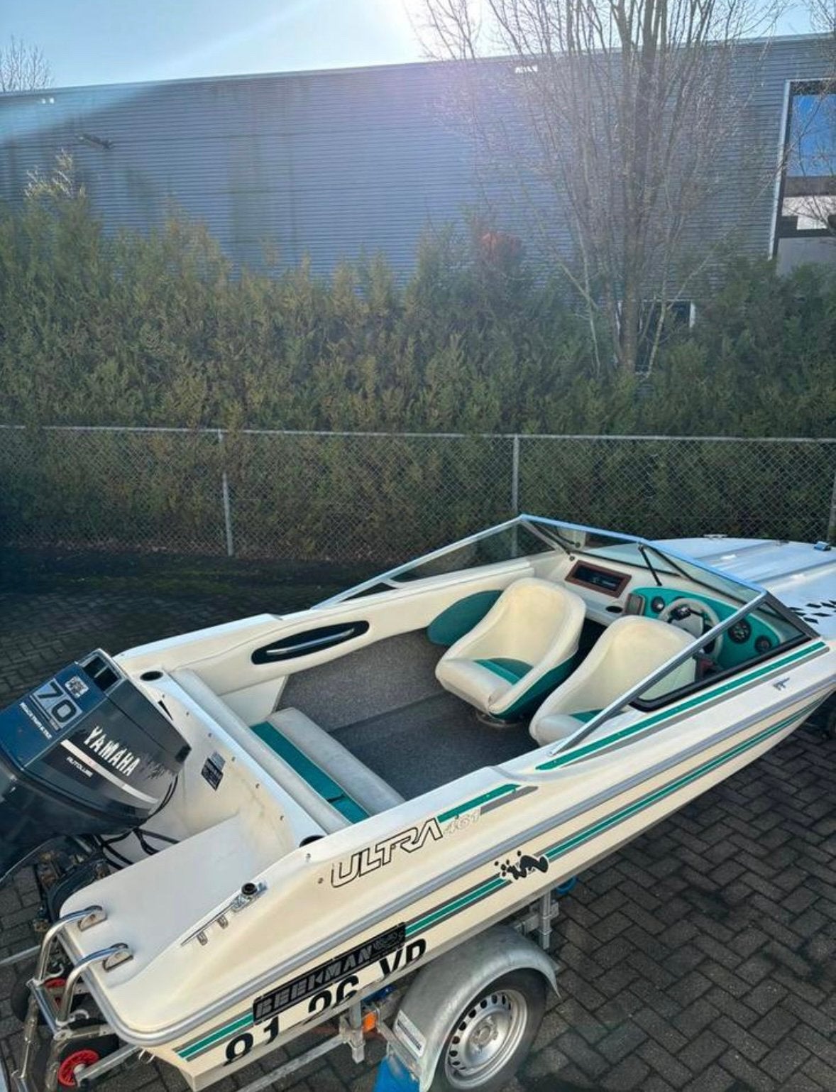 Speedboot Yamaha 70 Pk, Watersport en Boten, Speedboten, Zo goed als nieuw, Beekman, Benzine, 70 tot 120 pk, Buitenboordmotor