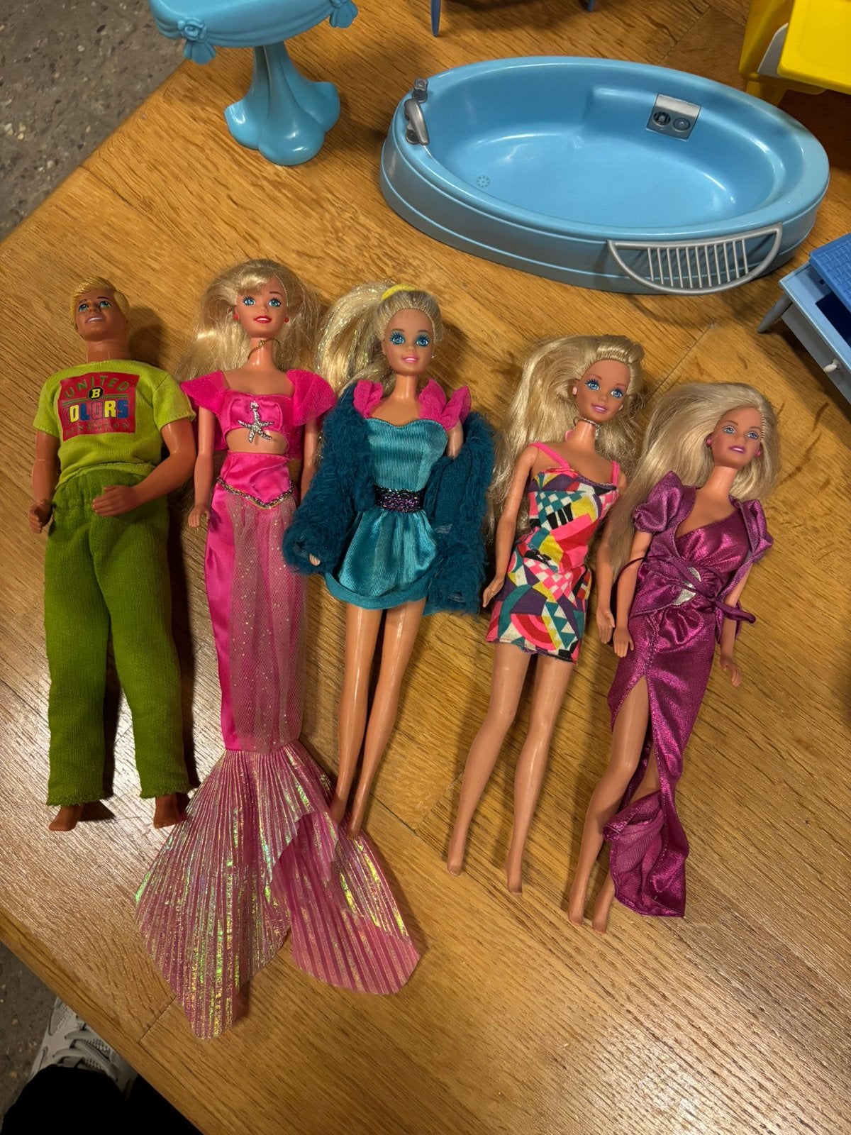 Vintage Barbie & Ken partij jaren 90 + originele Barbie, Barbie, Ophalen of Verzenden, Zo goed als nieuw, Nvt