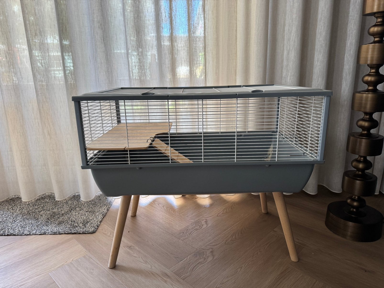 Hamsterkooi - 77x47 cm - incl accessoires, Kooi, Zo goed als nieuw, Hamster, 75 tot 110 cm
