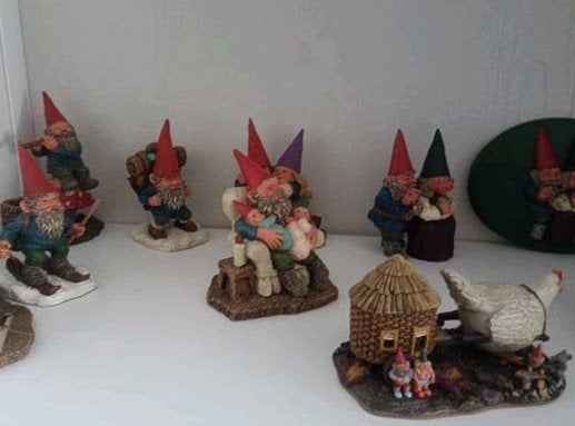 Rien Poortvliet beeldjes kabouter, ca. 10 cm hoog, onbeschad, Ophalen of Verzenden, Zo goed als nieuw