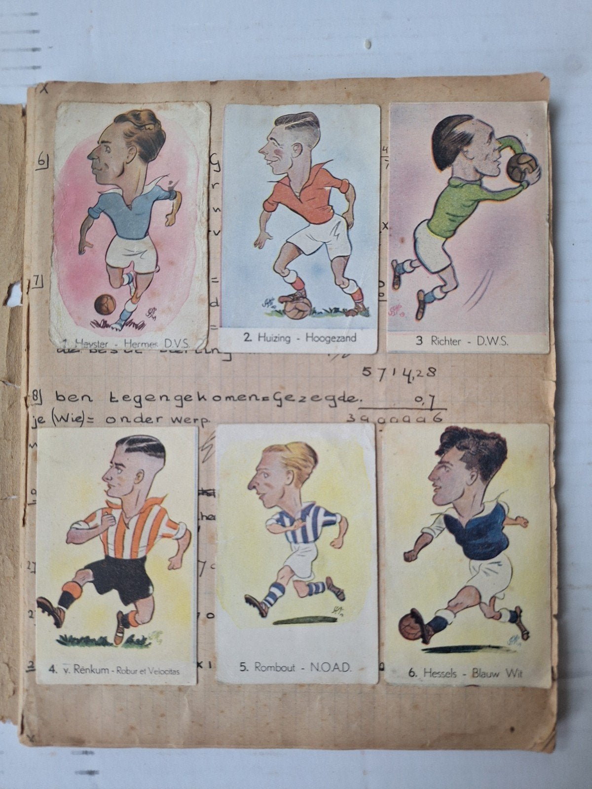 Zeldzame Raedthuys NV Voetbalplaatjes 1949, Ophalen, Gebruikt, Overige binnenlandse clubs, Poster, Plaatje of Sticker