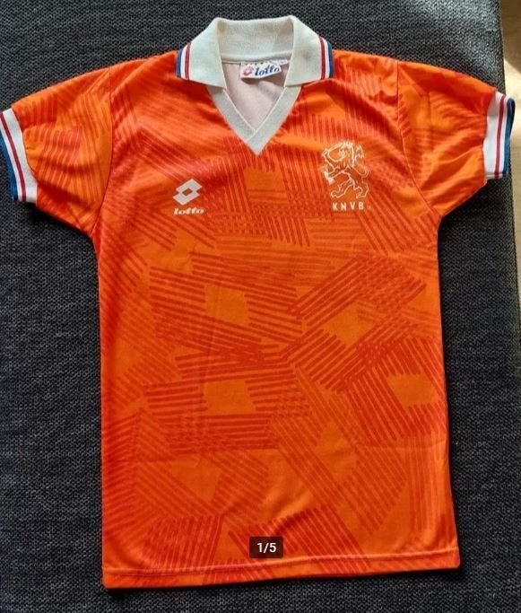 Origineel Lotto oranjeshirt EK92 WK94 (kindermaat 164 & 152), Maat XS of kleiner, Verzenden, Zo goed als nieuw, Shirt