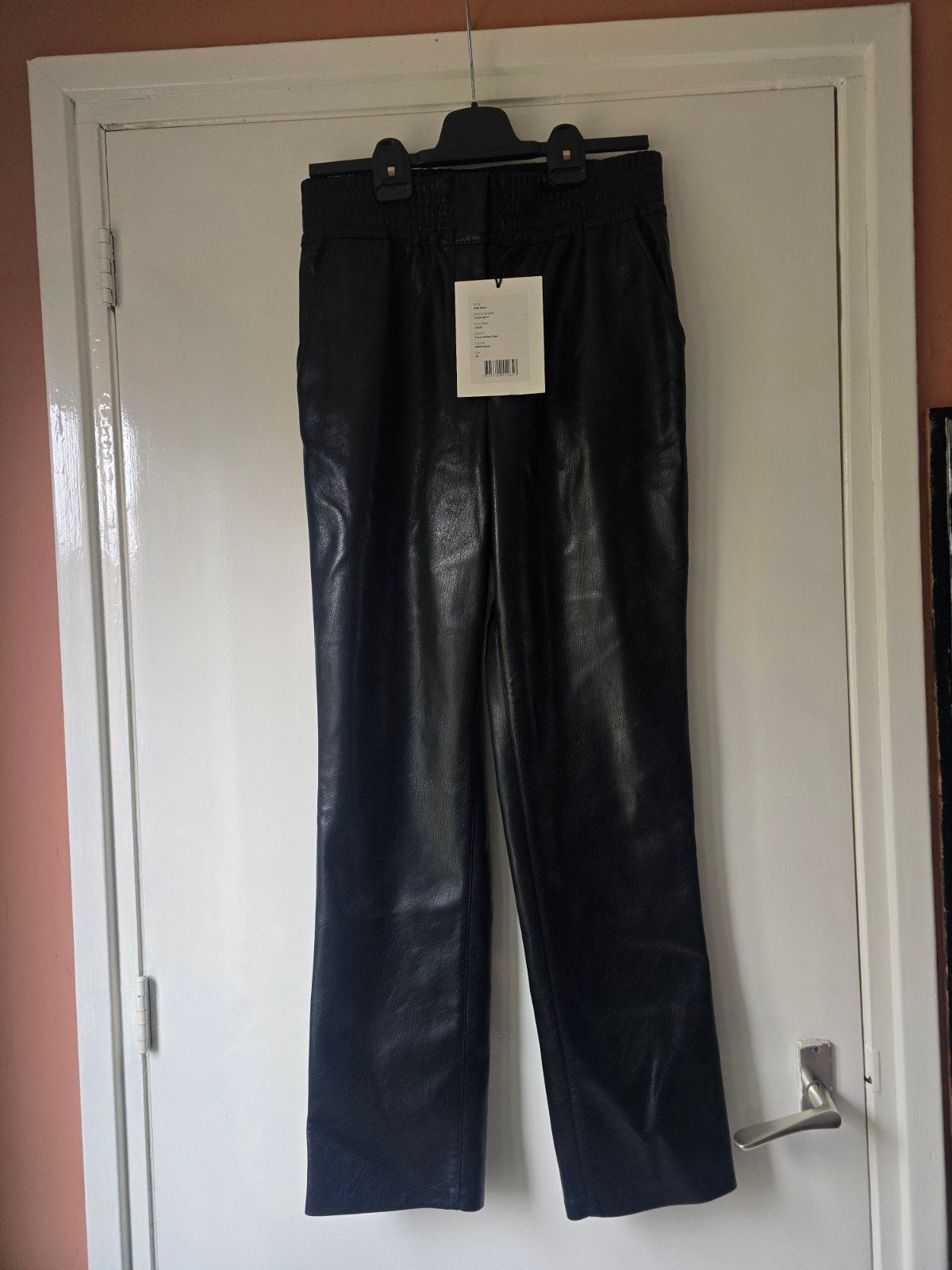 stand studio faux leer broek maat M, Ophalen of Verzenden, Zo goed als nieuw, Zwart, Lang
