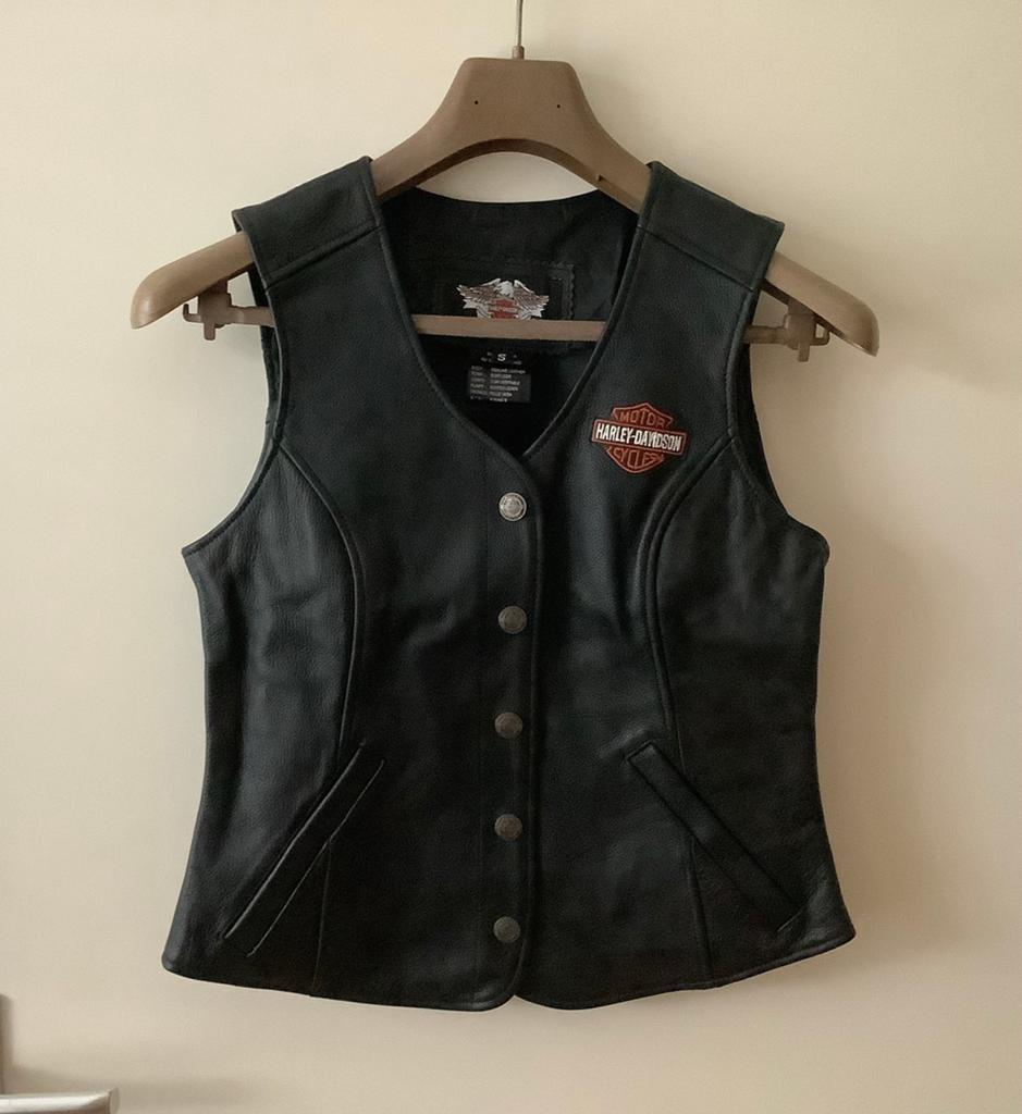 Harley Davidson leren zwart gilet mt S. Nieuw en ongedragen, Zwart, Nieuw, Ophalen of Verzenden, Jasje