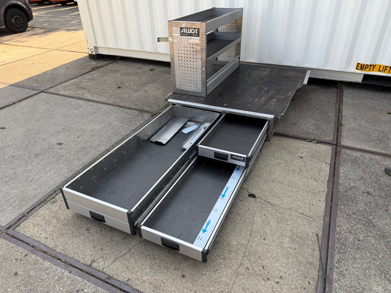 Nieuwstaat aluca bedrijfswagen inrichting, Auto diversen, Auto-accessoires, Zo goed als nieuw, Ophalen