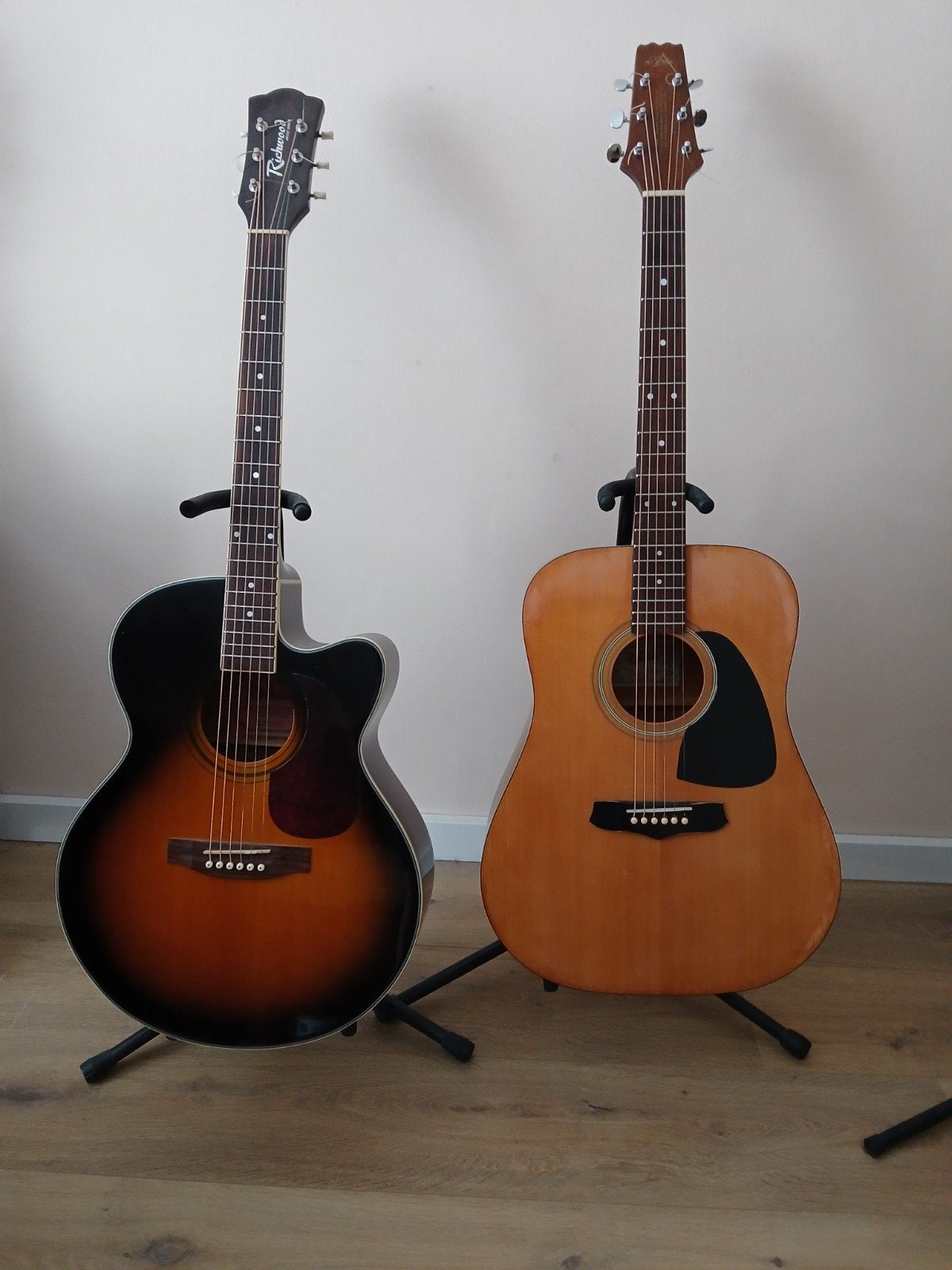 Twee akoestische gitaren: Richwood Artist Series en Aria, Ophalen of Verzenden, Gebruikt, Western- of Steelstringgitaar