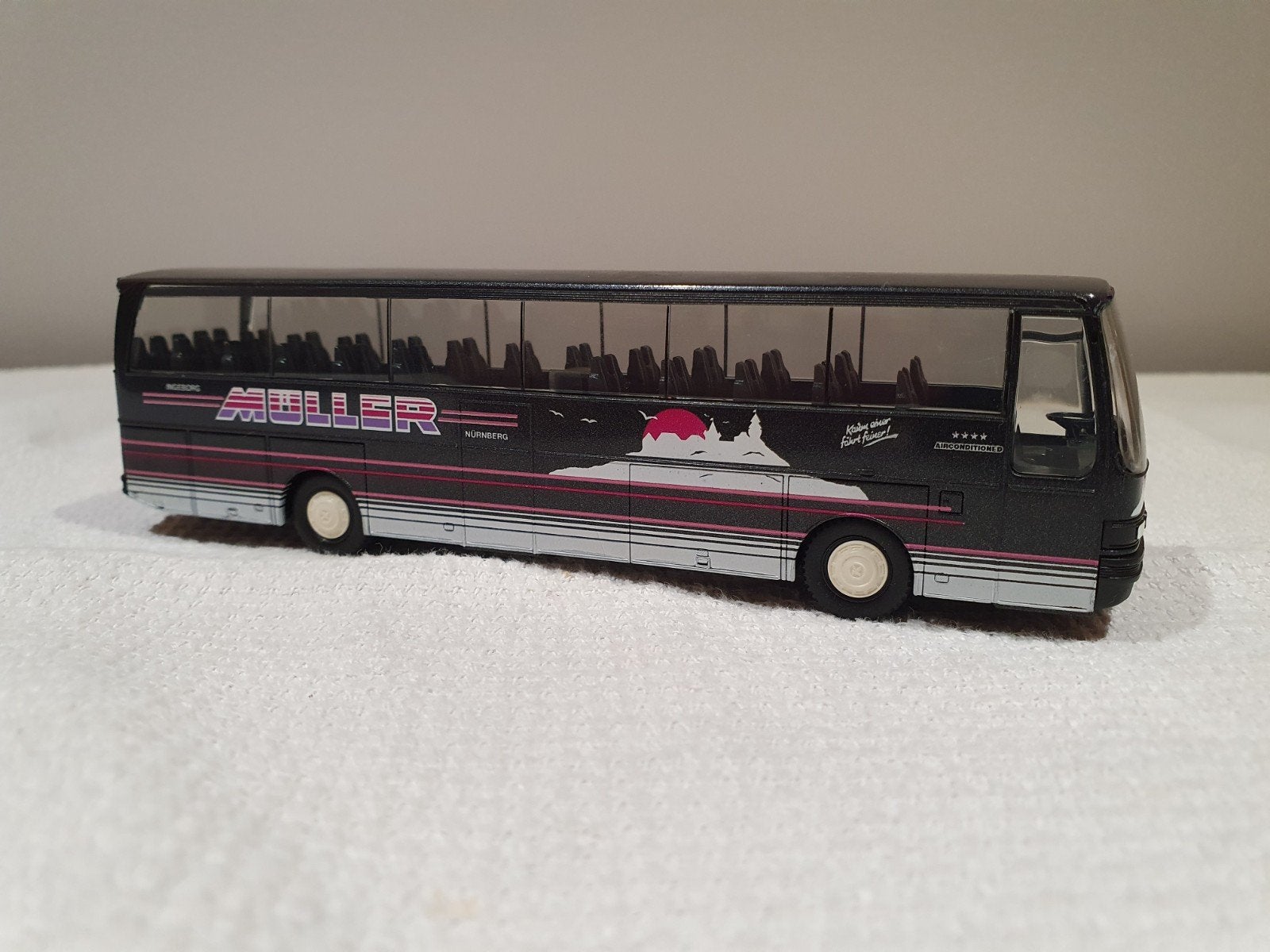 Herpa Setra S215HD Muller bus 1:87, Ophalen of Verzenden, Gebruikt, Bus of Vrachtwagen, Herpa