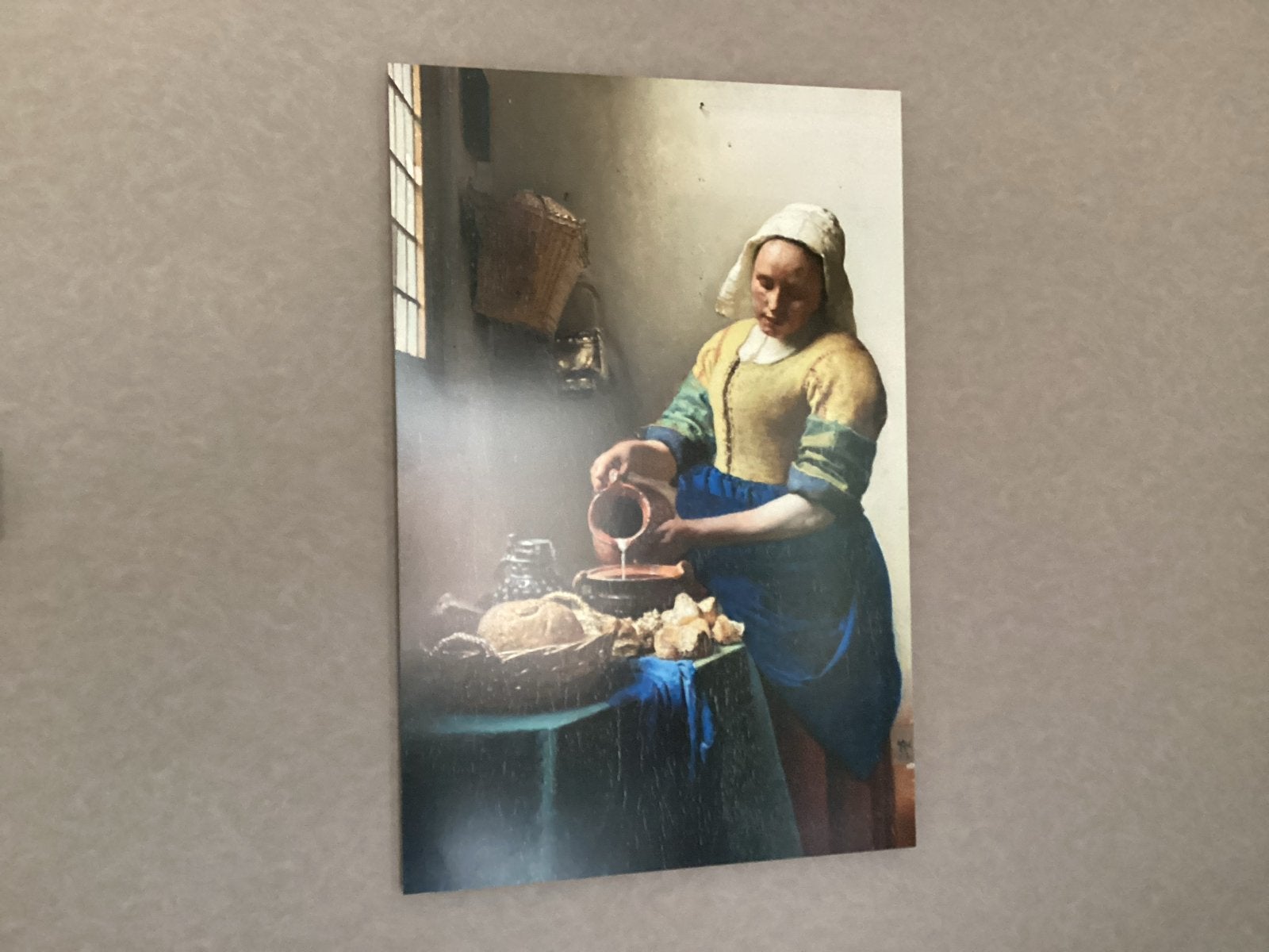 Het Melkmeisje - Johannes Vermeer, Ophalen, Portret of Personen, Overige ondergronden, Klassiek