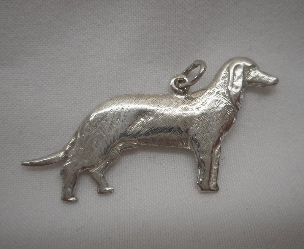 Zilveren hanger van een hond nr.1714, Verzenden, Zo goed als nieuw, Zilver, Dier