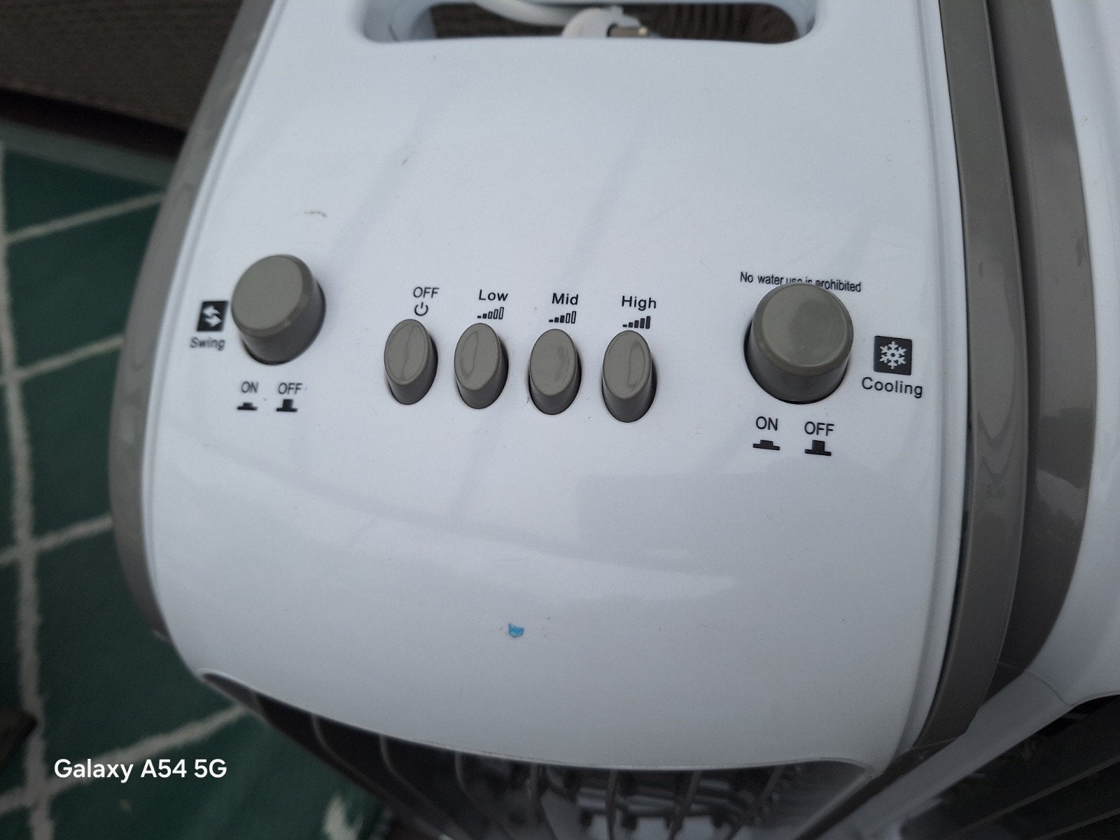 Mobiele aircooler met 3 snelheden en koelfunctie, Ophalen, Minder dan 60 m³, Ventileren, 3 snelheden of meer