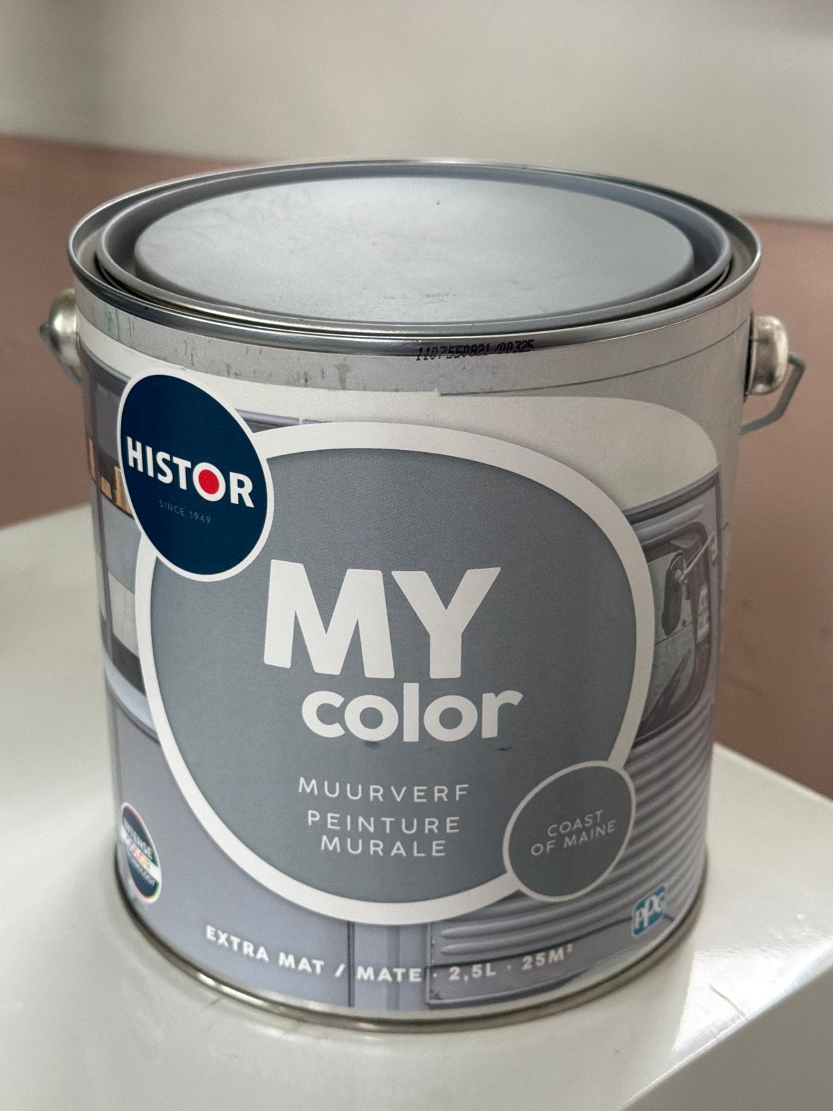 Histor MY color muurverf 2.5L - Coast of Maine, Ophalen of Verzenden, Nieuw, Overige typen