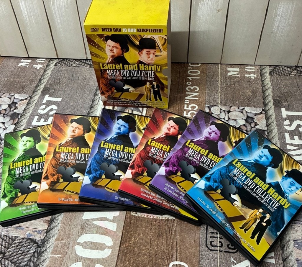 Serie van 6 DVD's van Laurel en Hardy, Overige artiesten, Engels, Alle leeftijden, Nederlands
