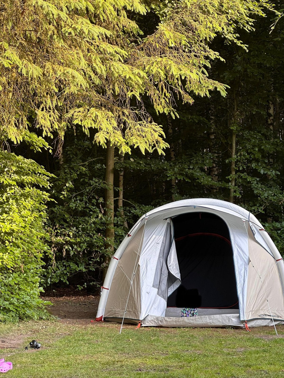 Quechua Air Seconds 4.1 fresh & black (Decathlon), Caravans en Kamperen, Ophalen, Zo goed als nieuw, Tot en met 4