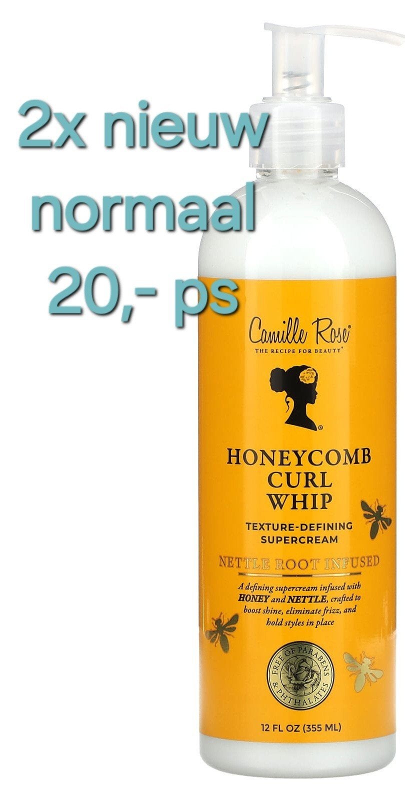 Camille Rose Honeycomb Curl Whip - 2x nieuw, Ophalen of Verzenden, Nieuw, Haarverzorger of -hersteller
