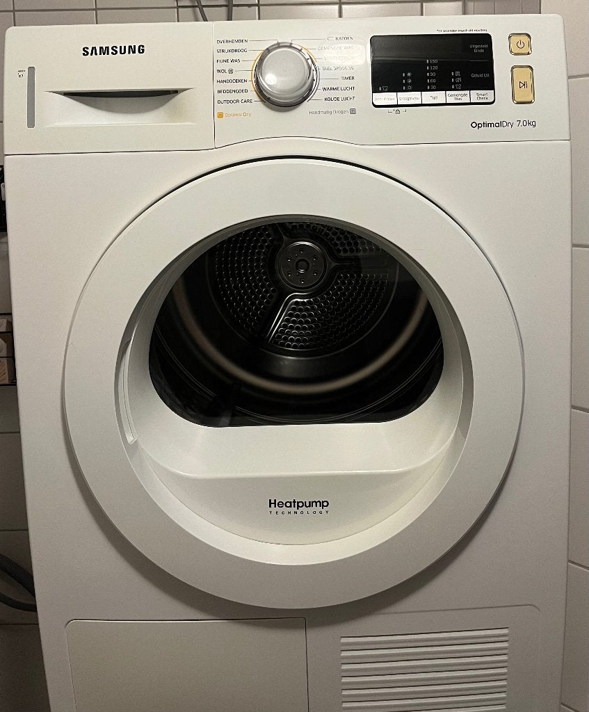 Wasmachine en droger, Ophalen, Gebruikt, Voorlader, 85 tot 90 cm