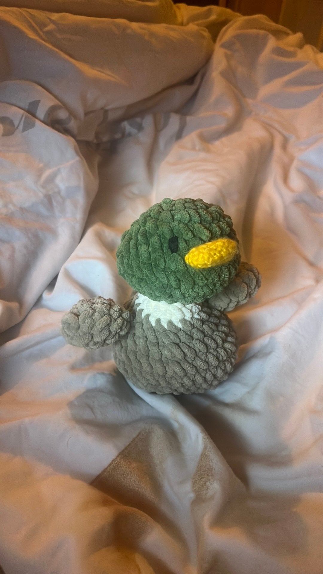 Crochet eend knuffel, Ophalen of Verzenden, Zo goed als nieuw, Haken, Patroon of Boek