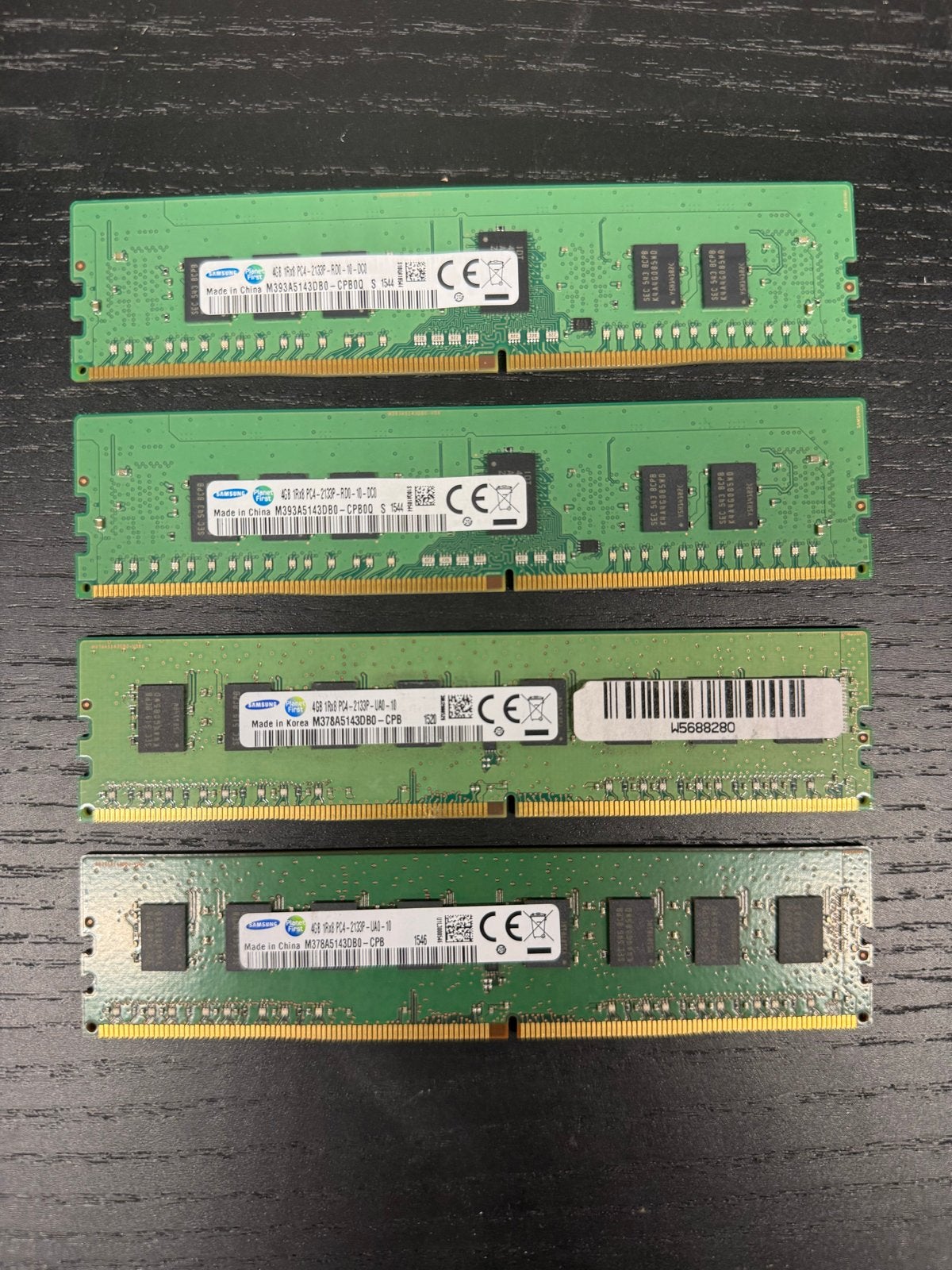 Samsung 16GB DDR4 RAM 2133P (4x 4GB), Computers en Software, RAM geheugen, Gebruikt, DDR4, Ophalen of Verzenden, Desktop