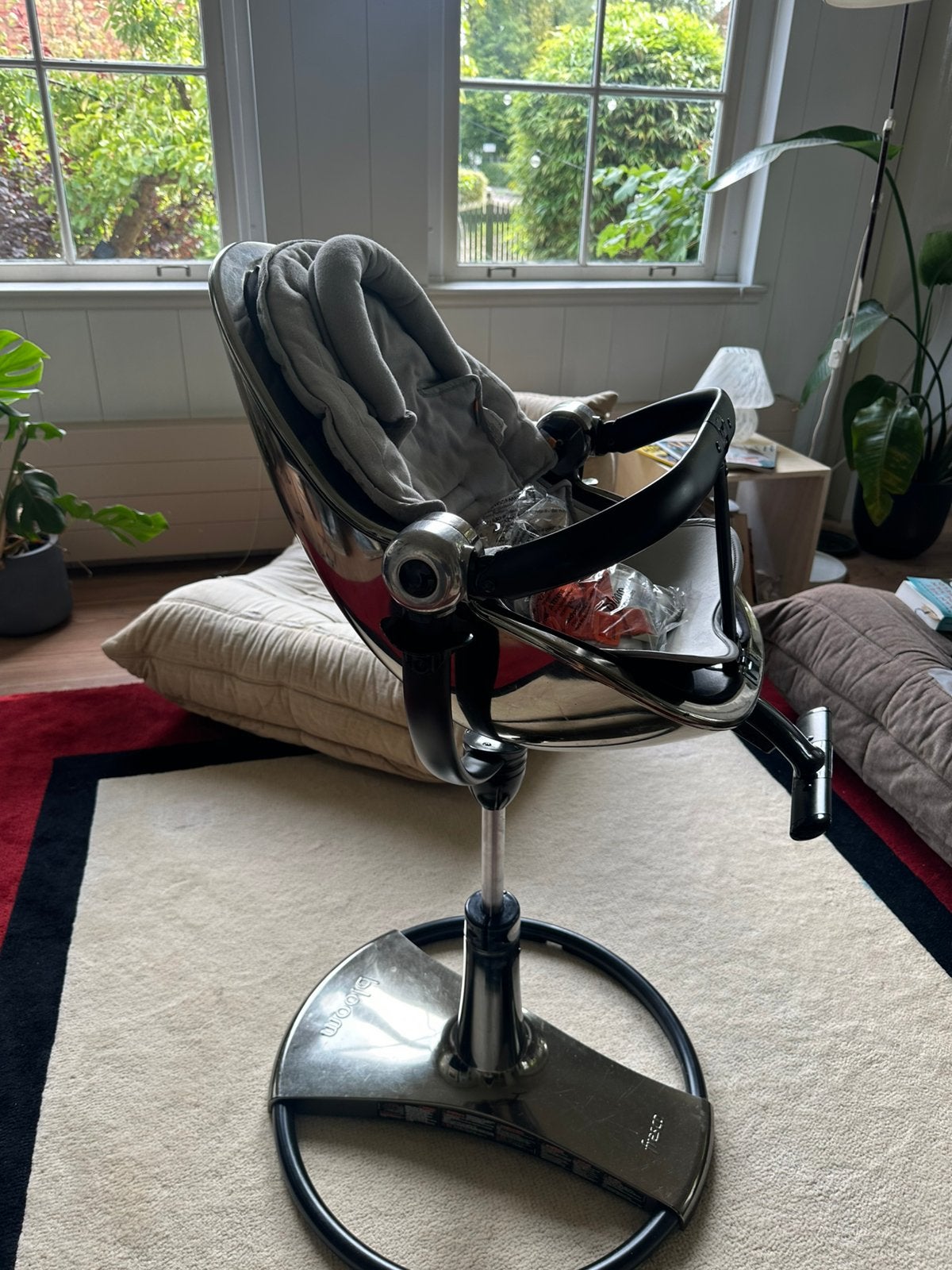 Bloom fresco kinderstoel zilver, Ophalen, Gebruikt, Meegroeistoel