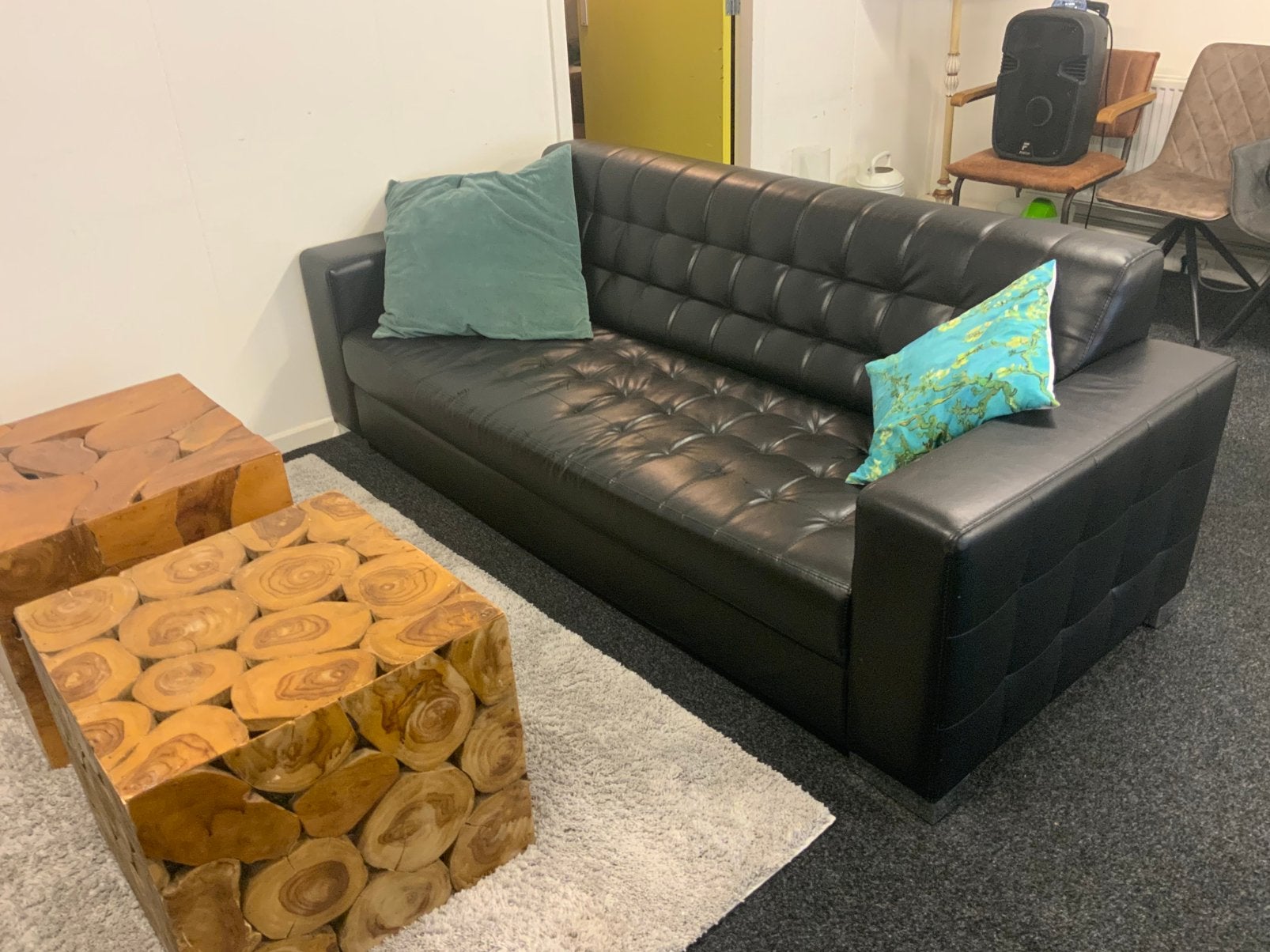 Frasie 3-zits bank 220 cm + 2 design fauteuils, Ophalen, Overige materialen, Gebruikt, Driepersoons