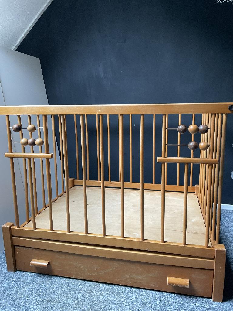 Box (beuken hout) met lade en verstelbare bodem, Ophalen, Gebruikt, Rechthoekig, In hoogte verstelbaar