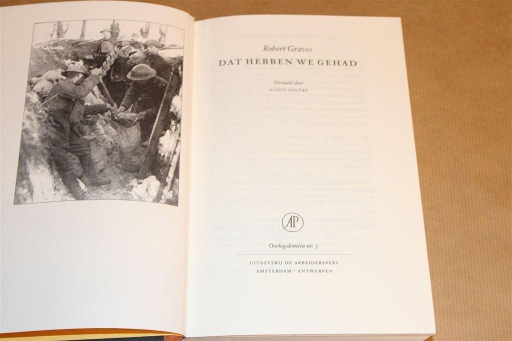 Dat Hebben We Gehad — Robert Graves — Relaas WO I, Boeken, Ophalen of Verzenden, Tweede Wereldoorlog, Gelezen, Overige onderwerpen