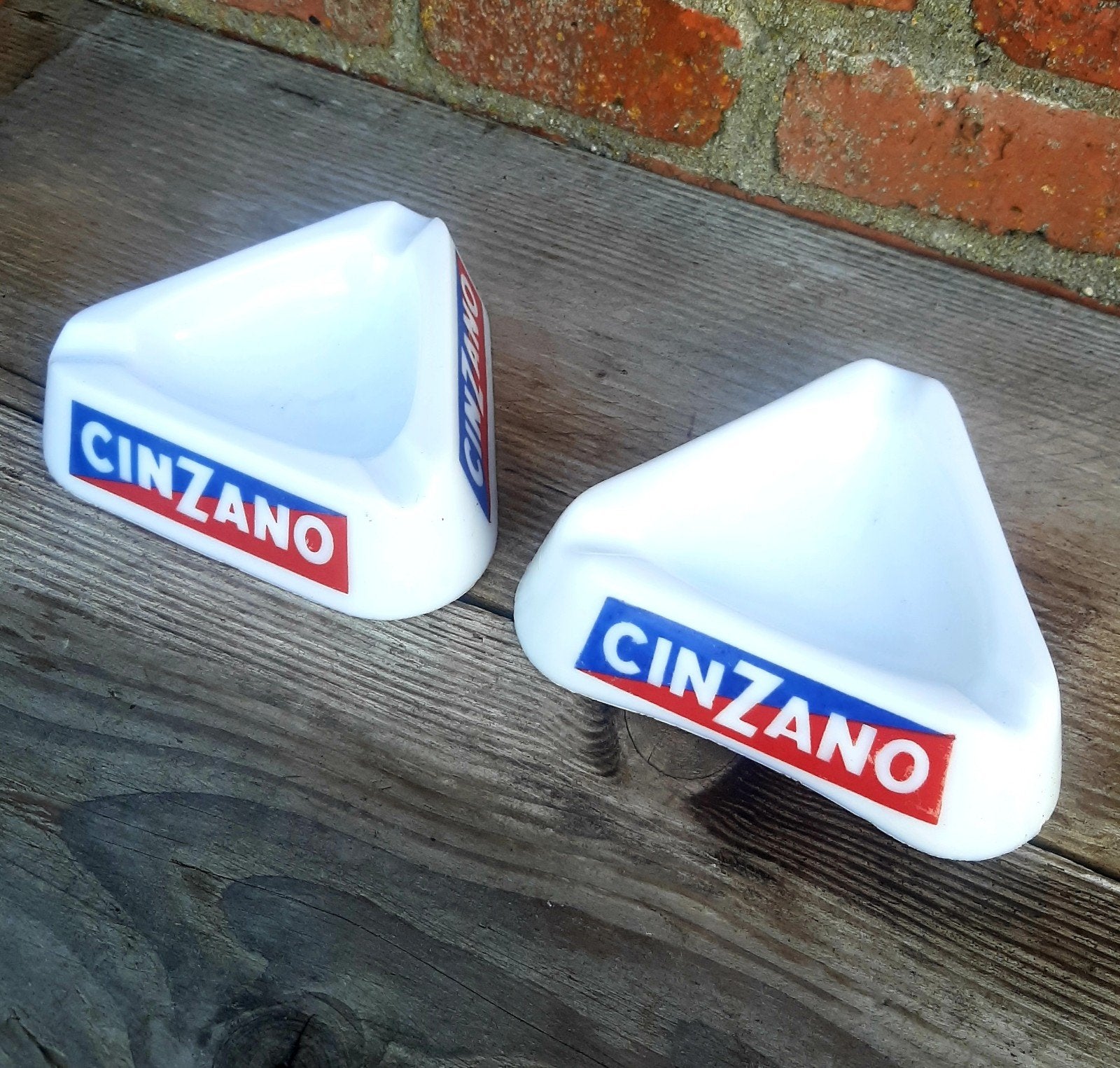 CINZANO - Vintage BAR Asbak - (setje / Café / Italie), Ophalen of Verzenden, Asbak