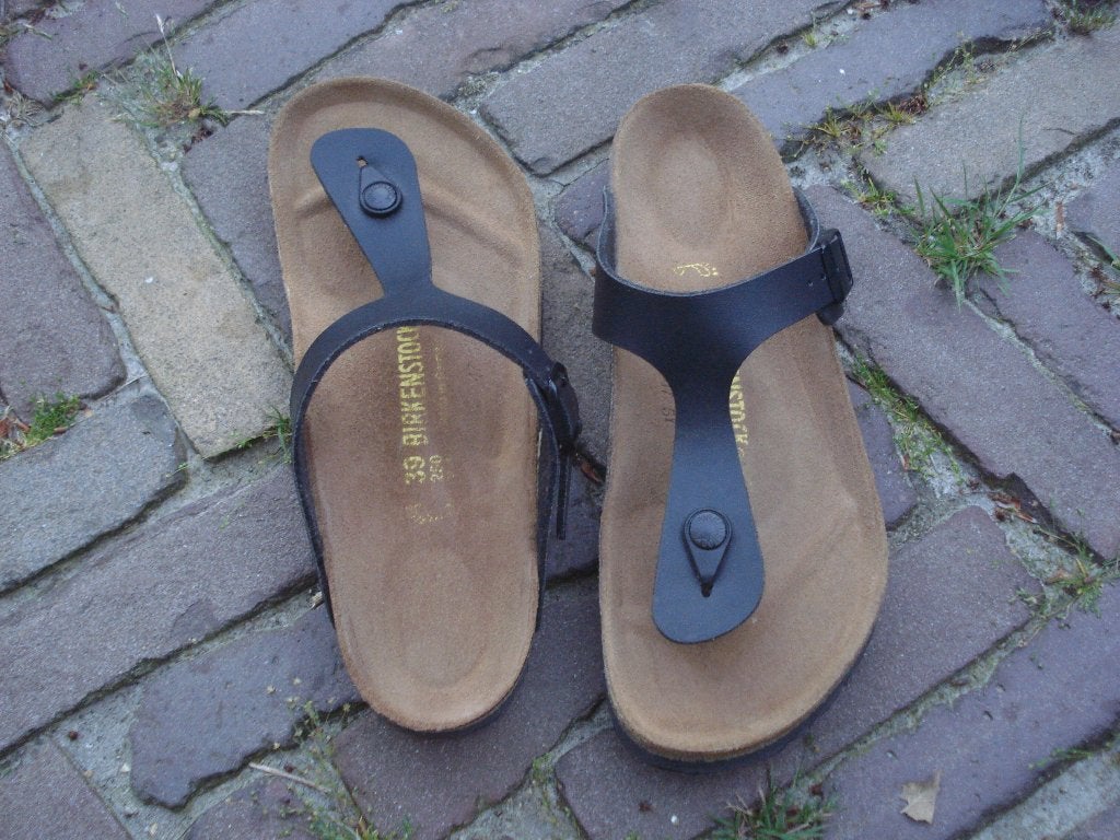 BIRKENSTOCK GIZEH ZWART39 NIEUW GRATIS VERZENDING PER POST, Slippers, Verzenden, Zwart, Nieuw