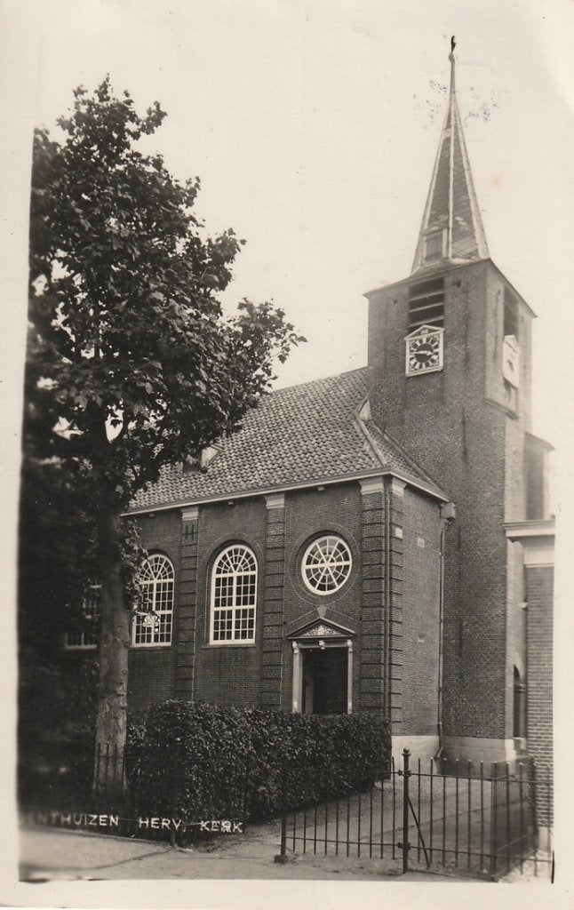 Benthuizen Herv Kerk van der List Uitgave logo man met Hoed, Ophalen of Verzenden, 1920 tot 1940, Ongelopen, Zuid-Holland