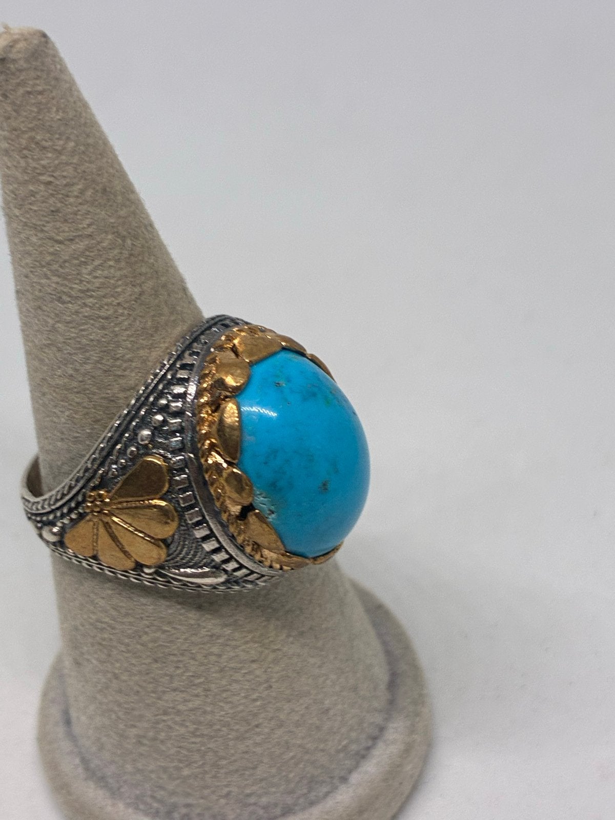 Zilveren ring 925 met turkoois steen, maat 25, Sieraden, Tassen en Uiterlijk, Zilver en edelstenen, Info@zilver.com, 20 of groter