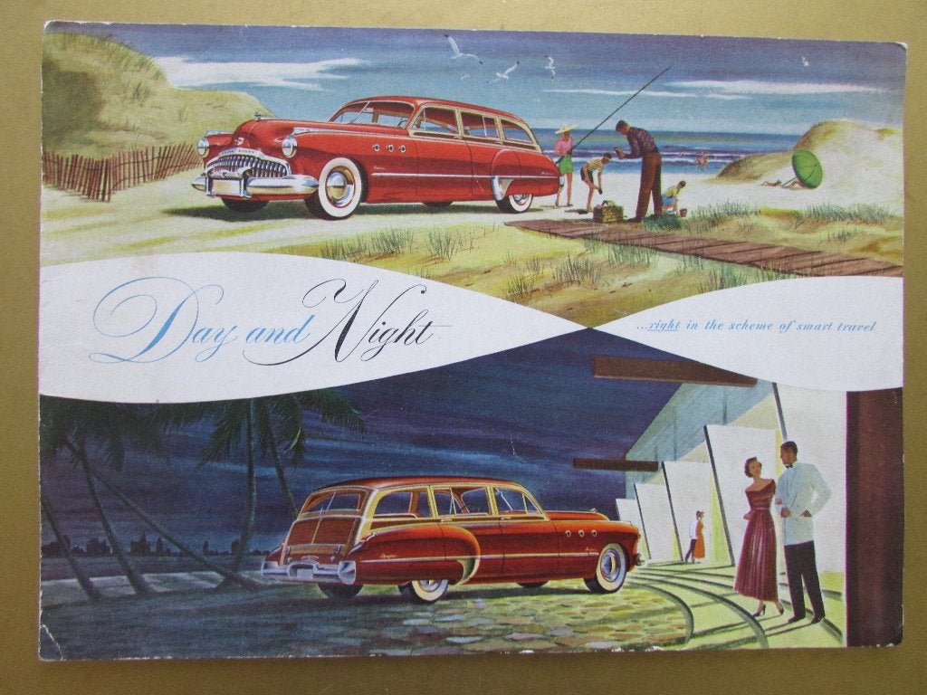 1949 BUICK estate wagon folder, Engels, Ophalen of Verzenden, Zo goed als nieuw, Overige merken