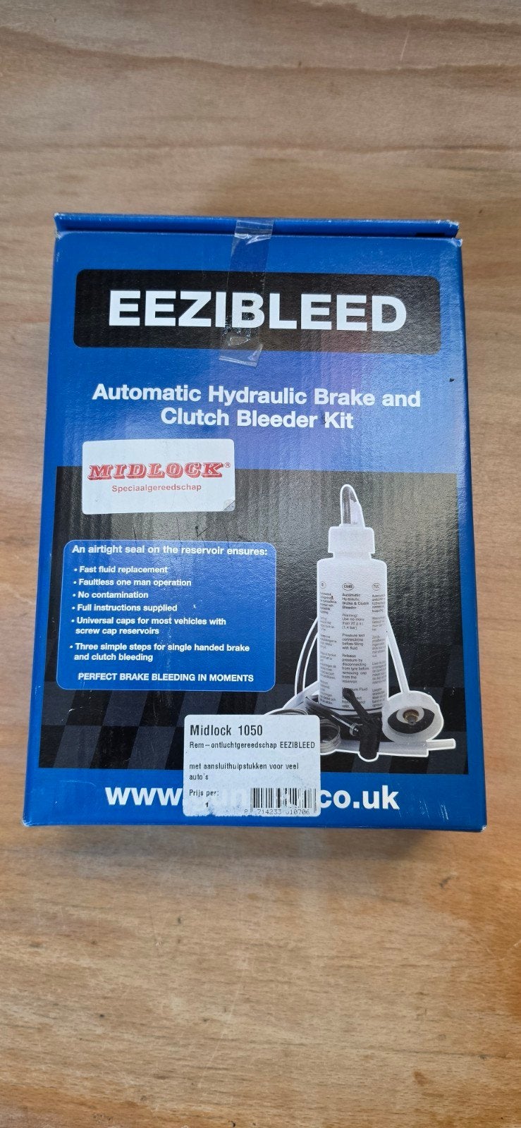Midlock 1050 Eezibleed Remontluchtingsset / Koppelings, Ophalen of Verzenden, Nieuw