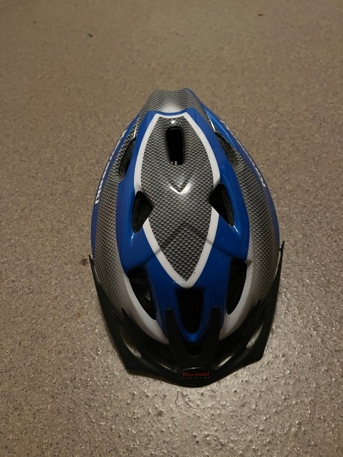 Kawasaki fietshelm - Maat M - Blauw/Grijs, Ophalen of Verzenden, Gebruikt, M, Jongen of Meisje