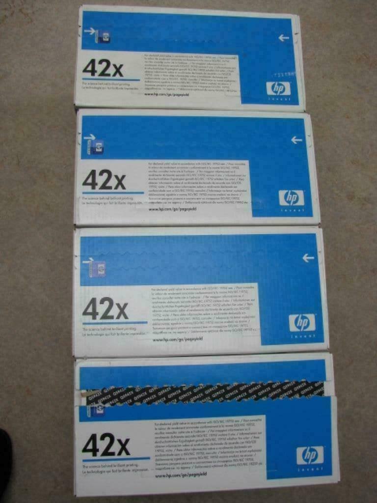 4 orig toners HP Q5942X High Capacity (HP 42X) HP 4250-4350, Ophalen of Verzenden, Nieuw, Toner, HP (ORIGINEEL)