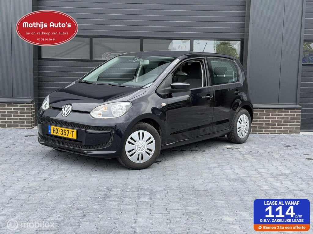 Volkswagen Up! 1.0 high up! BlueMotion Airco! Goed onderhoud, Auto's, Volkswagen, Voorwielaandrijving, Zwart, Origineel Nederlands