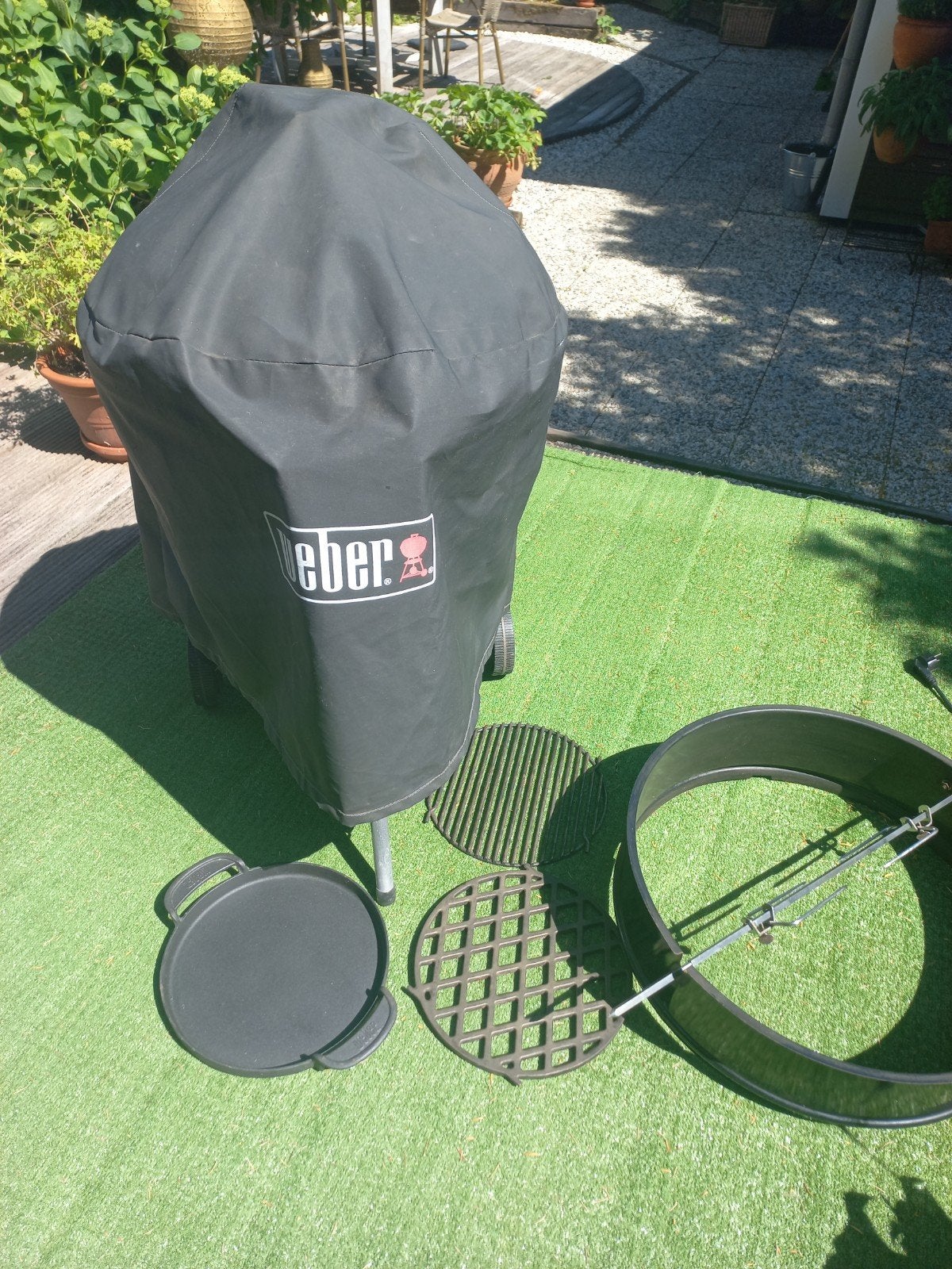 Weber BBQ  57 cm met accessoires, Tuin en Terras, Houtskoolbarbecues, Ophalen, Met accessoires