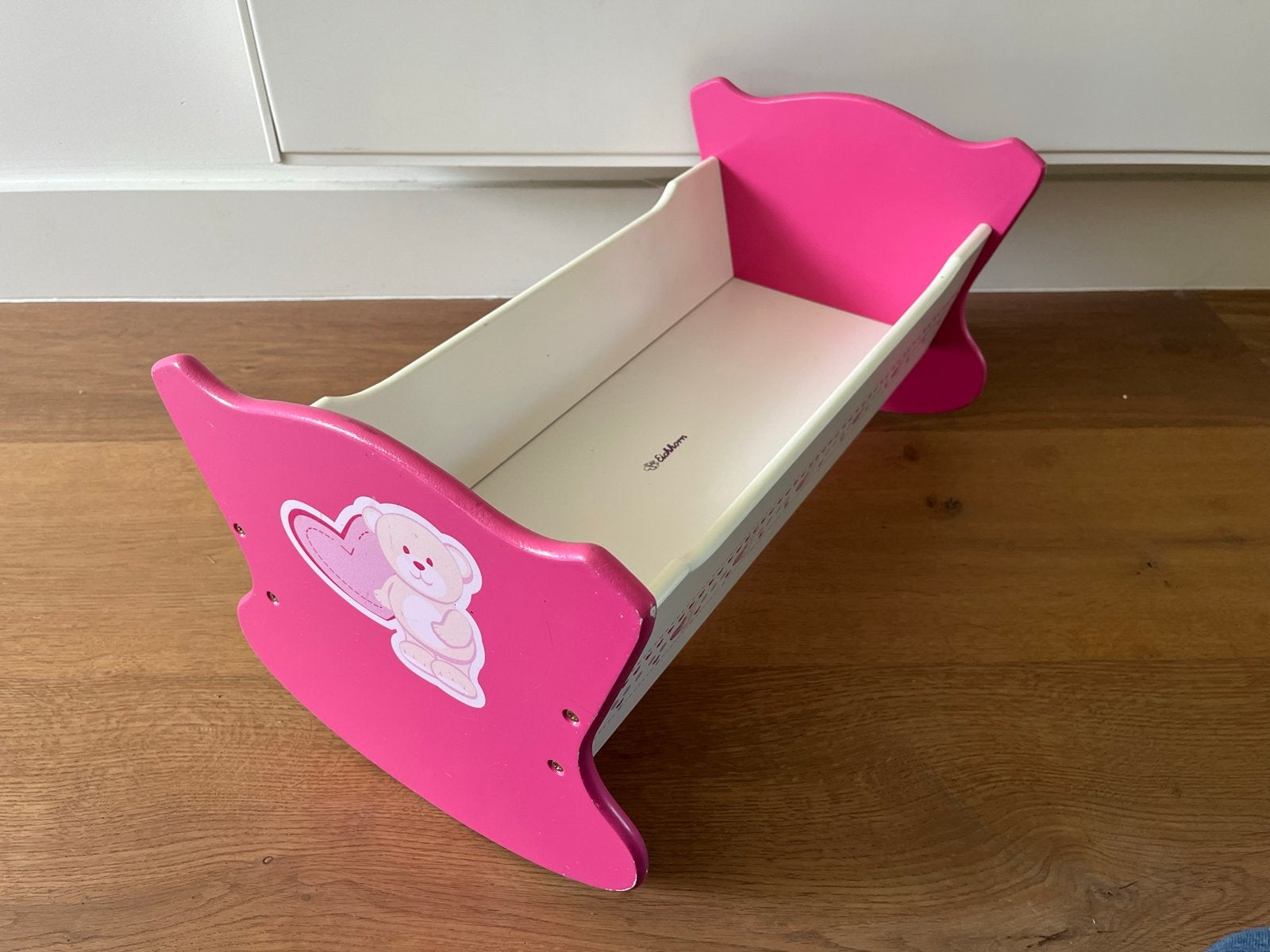 Roze poppenwiegje voor baby- en Barbiepoppen, Kinderen en Baby's, Ophalen, Gebruikt, Babypop