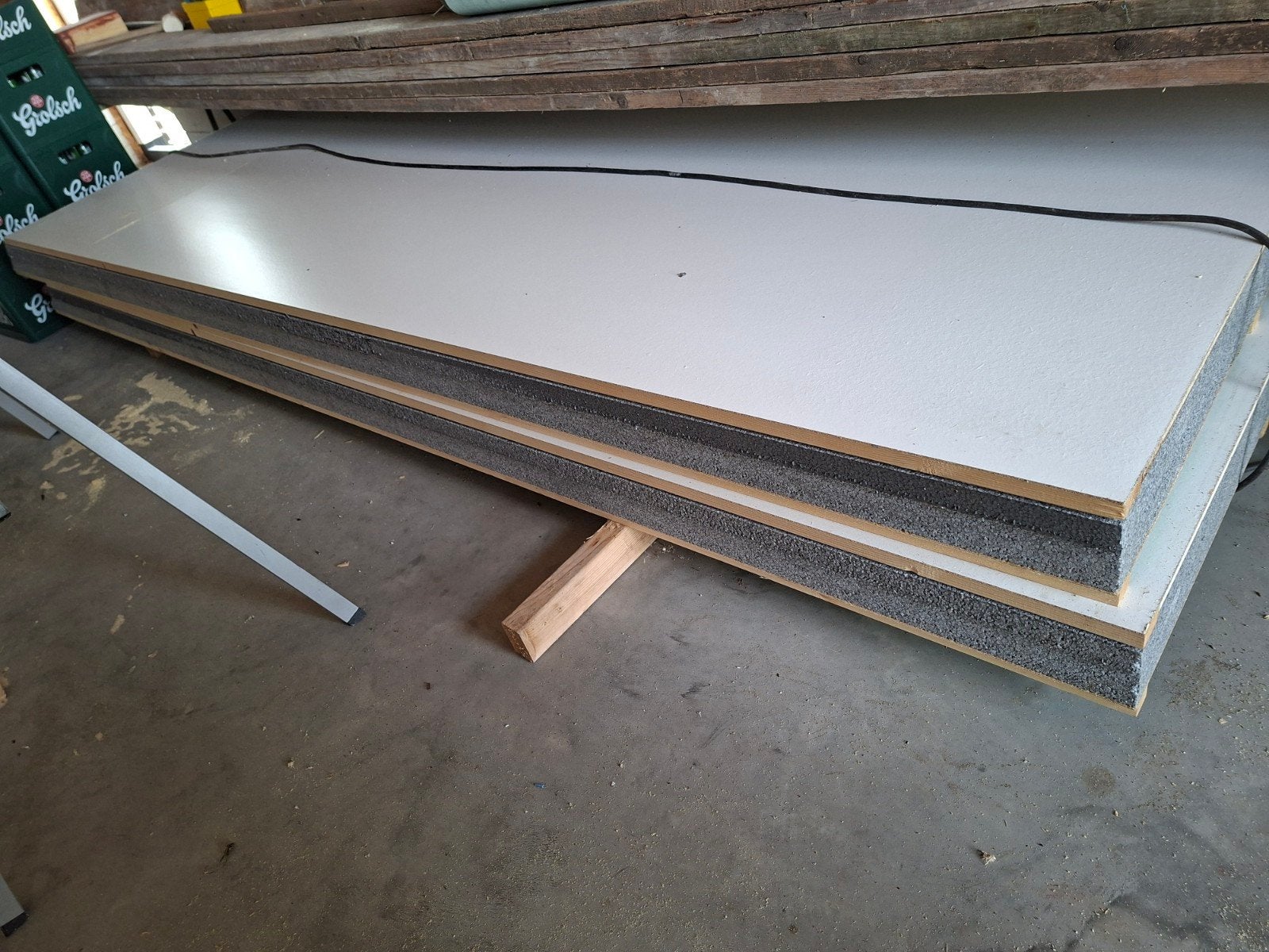 Dakplaat 102x249 cm, 12.5 cm dik, Ophalen