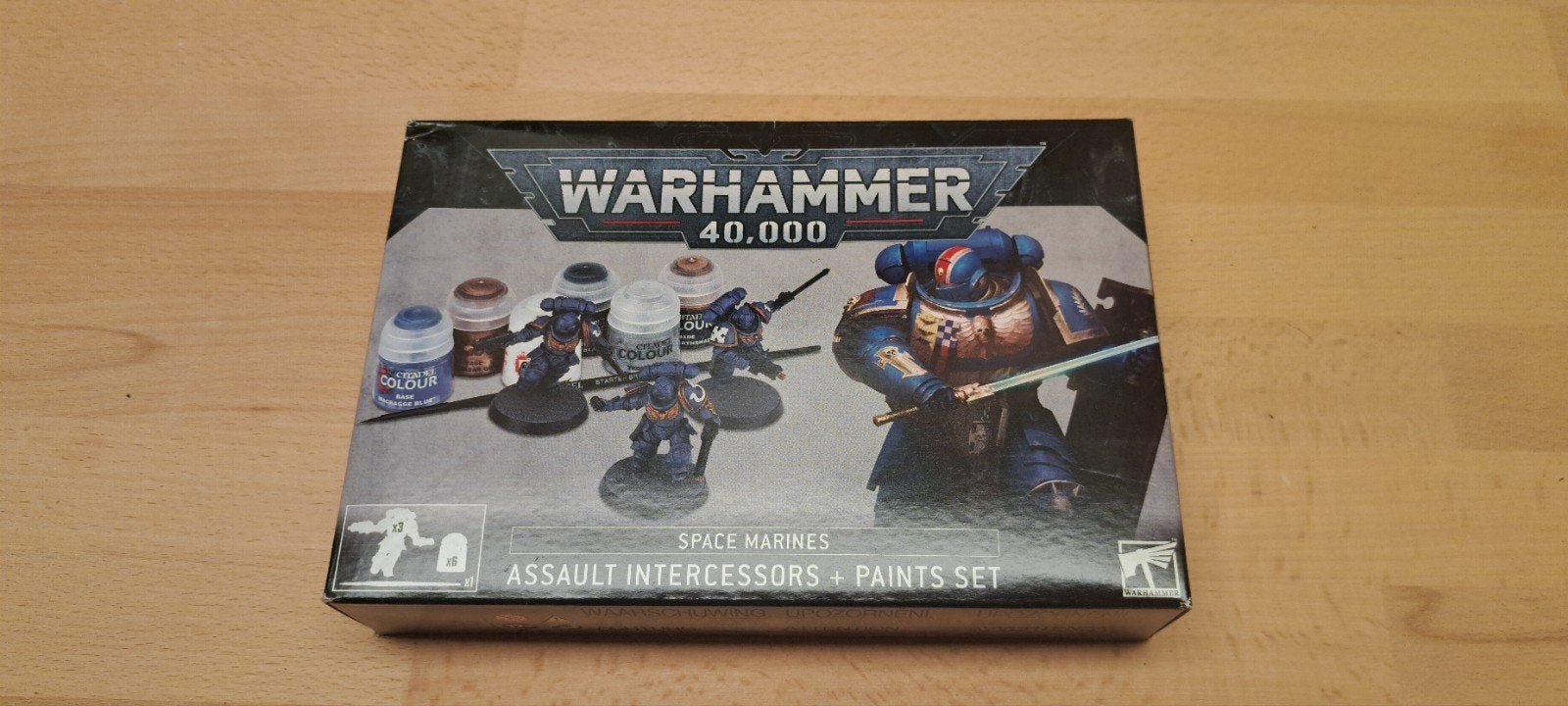 Warhammer 40.000 Space Marines Assault Intercessors + Paints, Met verf, Figuurtje(s), Nieuw, Ophalen of Verzenden