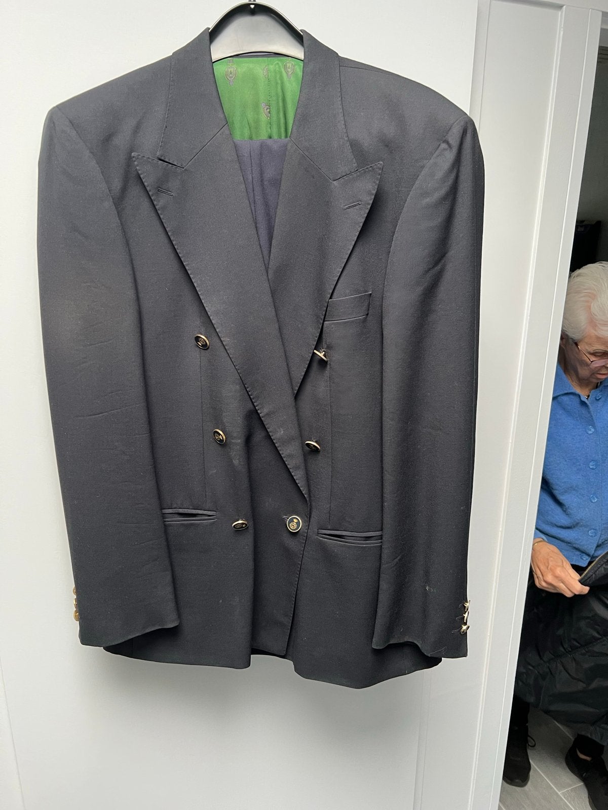 Van Gils Zuiver Scheerwol Heren Kostuum, Ophalen, Gedragen, Maat 48/50 (M), Zwart
