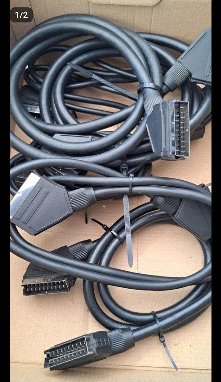SCART kabels - Diverse lengtes -  6 stuks plus een splitter, Ophalen, Minder dan 2 meter, Scartkabel