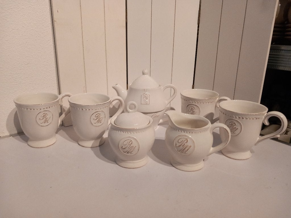 Riviera Maison RM logo servies ., Overige merken, Keramiek, Overige typen, Ophalen of Verzenden