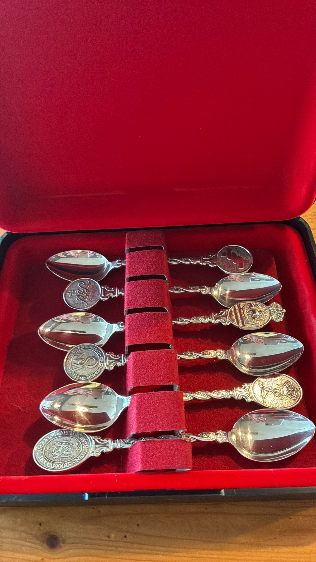 Cassette met 6 theelepeltjes van Nedlloyd, Ophalen of Verzenden