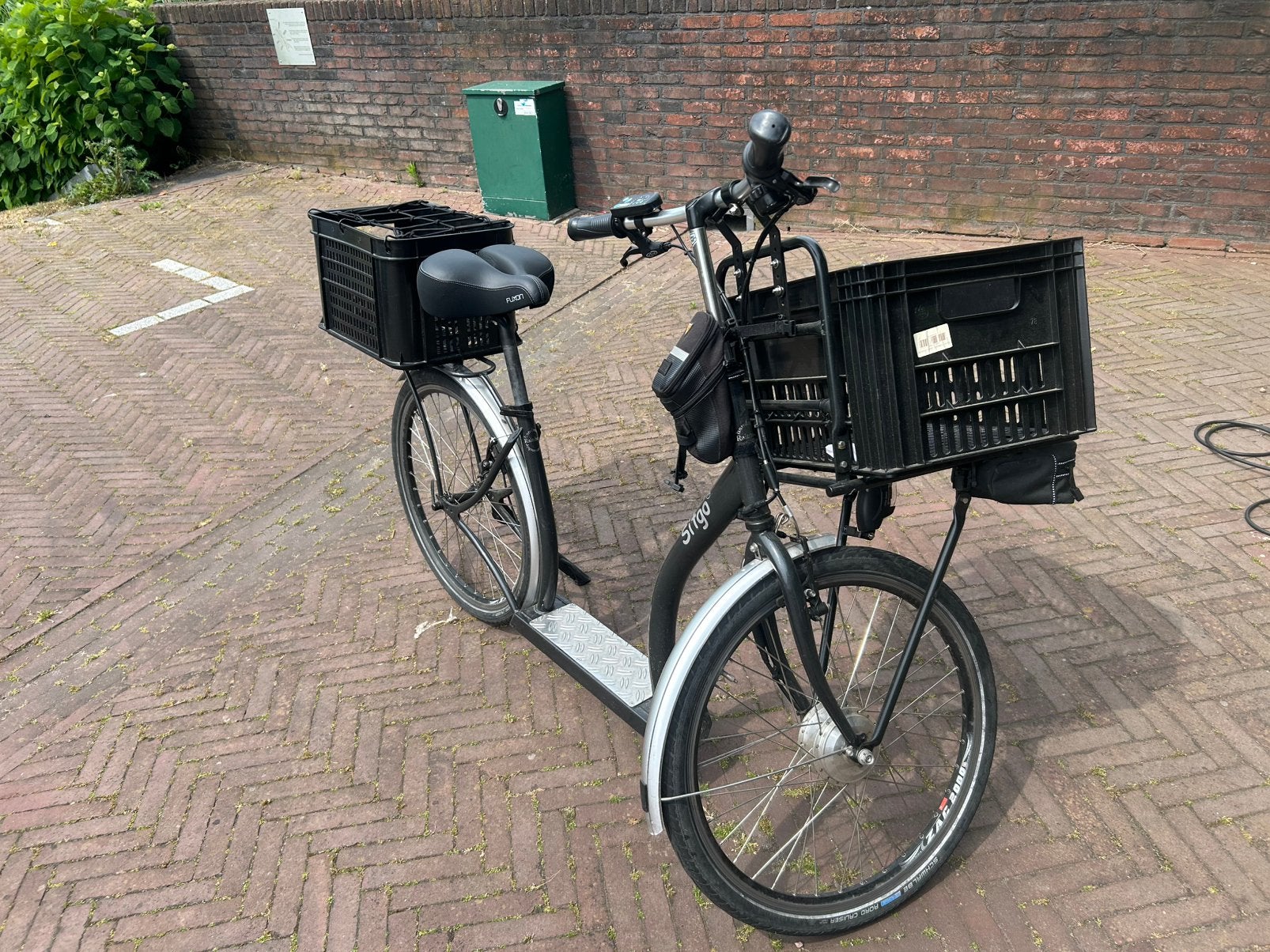 SitGo elektrische stepfiets – met voor- en achterkrat, Fietsen en Brommers, Ophalen, Zo goed als nieuw