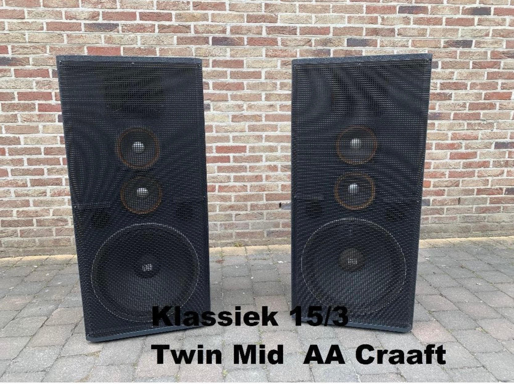 AA CRAAFT Klassiek 15/3 3-weg systeem Twin Mid!, Ophalen, Zo goed als nieuw, 150 watt of meer, Speakerset