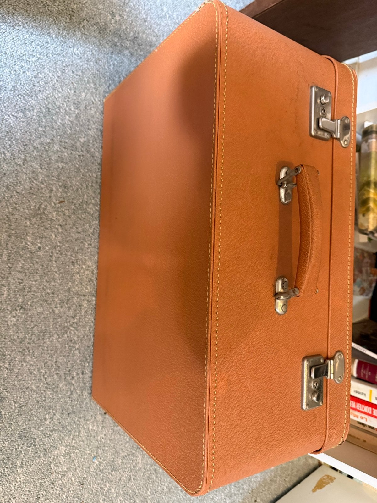Vintage koffer - Bruin - Gebruikt, Sieraden, Tassen en Uiterlijk, Koffers, Overige materialen, Gebruikt, 50 tot 60 cm, Slot