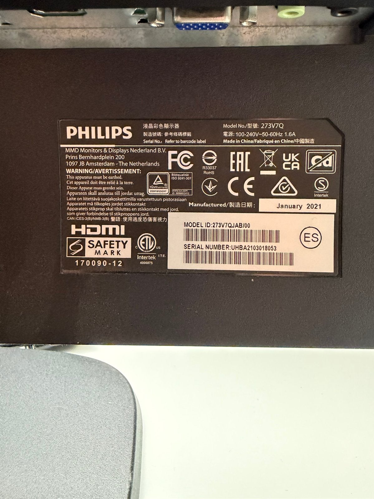 Philips 27 inch breedbeeld monitor., Gaming, HDMI, IPS, Ingebouwde speakers