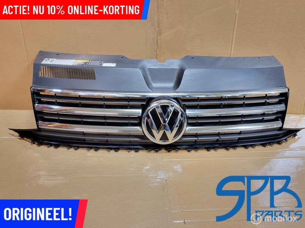 VW TRANSPORTER T6 MULTIVAN GRILLE BULLI GRILL CHROOM ORIGINE, Gebruikt, VOLKSWAGEN, Volkswagen, Ophalen of Verzenden