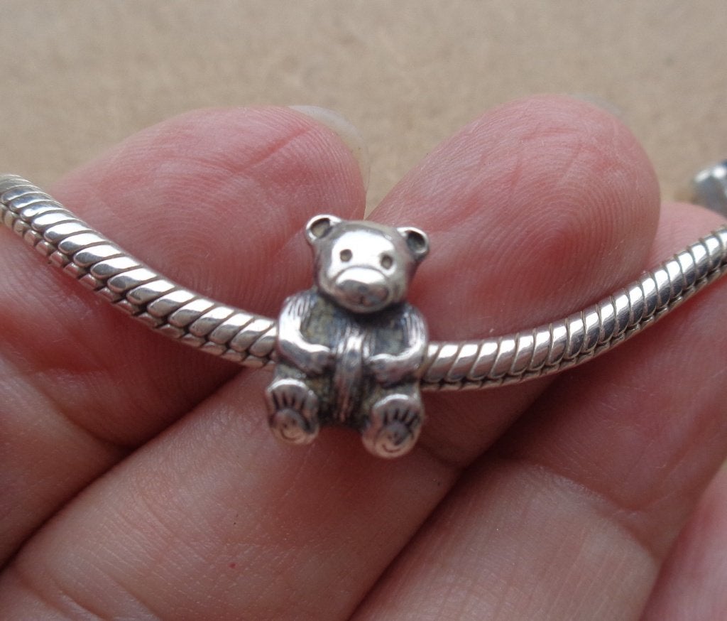 zilveren Pandora bedel TEDDY BEER [575], Verzenden, Pandora, Zo goed als nieuw, 1 bedel