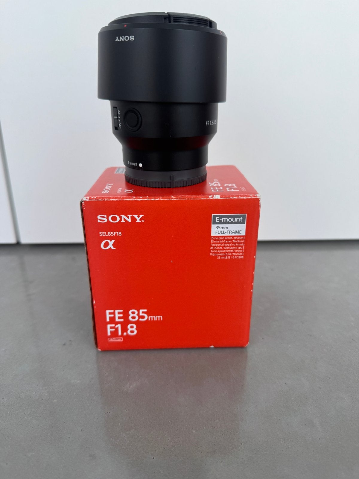 Sony FE 85mm F1.8 objectief lens voor E-mount, Ophalen, Sony E-mount, Sony, Autofocus