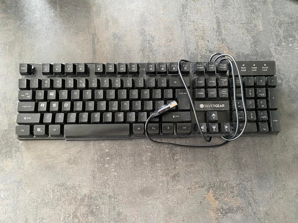 Silvergear 1080 Gaming Toetsenbord - Bedraad, Computers en Software, Toetsenborden, Gaming toetsenbord, Ophalen of Verzenden, Zo goed als nieuw